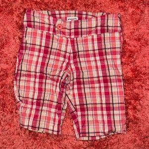Vintage Pink Plaid Shorts